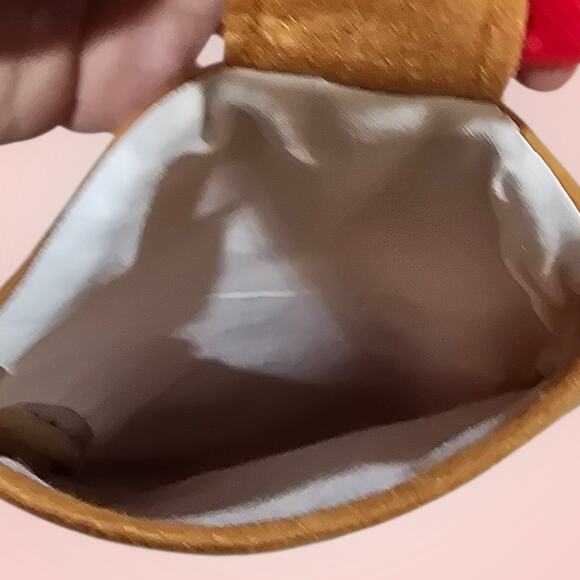 Vtg Kitty Christmas Stocking Hinged Tale 18" Orange Striped Cat Santa Mouse - Picture 6 of 7